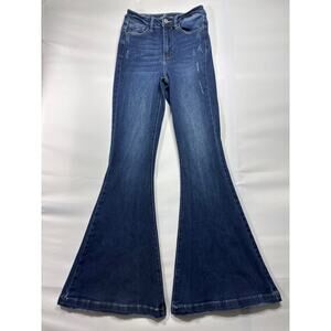 Kancan Signature Women's Ultra High Rise Super Flare Denim Jeans - 26 (24x32)